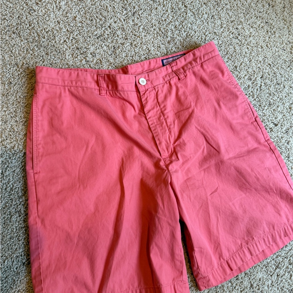 Vineyard Vines Coral Flat Front Shorts